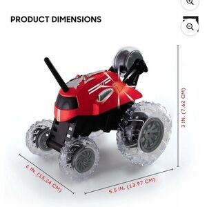 Sharper Image Red and Black Remote Control Stunt Vehicle